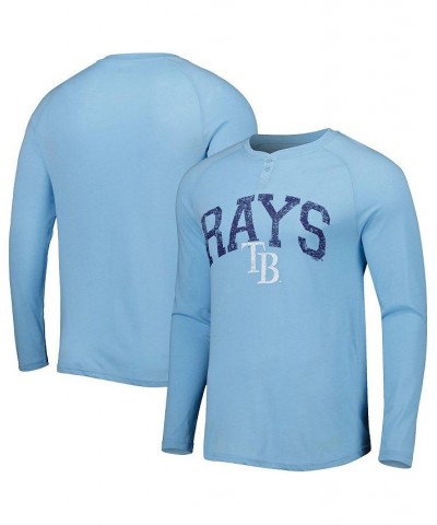 Men's Light Blue Tampa Bay Rays Inertia Raglan Long Sleeve Henley T-shirt $28.80 T-Shirts