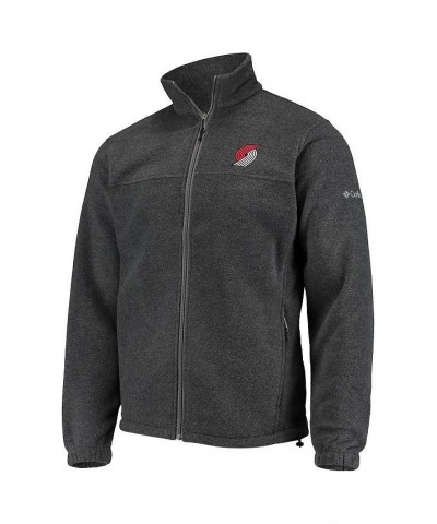 Men's Portland Trail Blazers Heathered Charcoal Flanker Full-Zip Jacket $35.04 Jackets