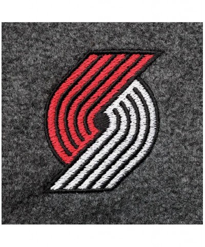 Men's Portland Trail Blazers Heathered Charcoal Flanker Full-Zip Jacket $35.04 Jackets