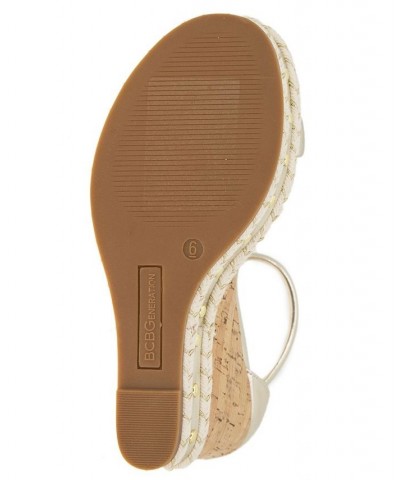 Women's Narida Wedge Sandal Gold $52.99 Shoes