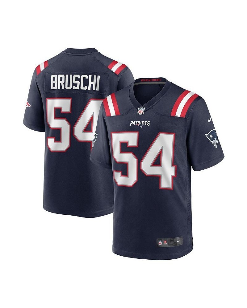 Men's Tedy Bruschi Navy New England Patriots Game Retired Player Jersey $65.80 Jersey