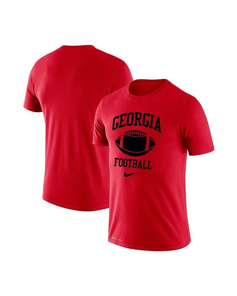 Men's Red Georgia Bulldogs Retro Football Lockup Legend Performance T-shirt $23.00 T-Shirts