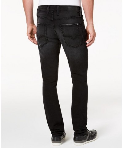 Men's Distressed Slim-Fit Tapered Jeans Black $50.74 Jeans