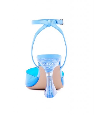 Women's Jacki Wide Width Heels Pumps Blue $38.39 Shoes