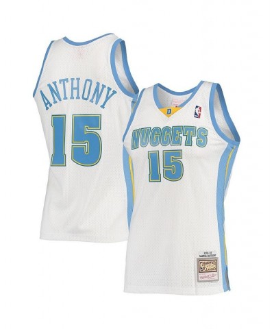 Men's Carmelo Anthony White Denver Nuggets 2006-07 Hardwood Classics Swingman Jersey $50.75 Jersey