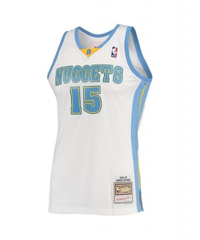 Men's Carmelo Anthony White Denver Nuggets 2006-07 Hardwood Classics Swingman Jersey $50.75 Jersey