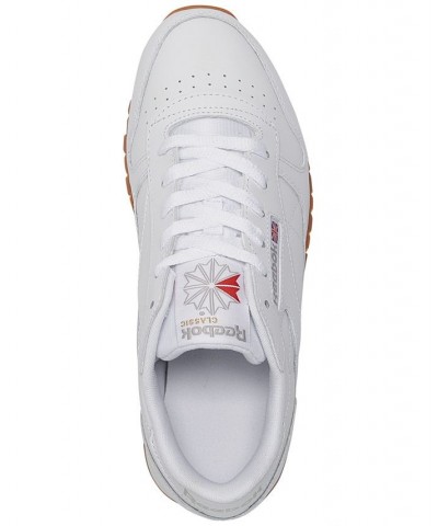 Women's Classic Leather Casual Sneakers White $45.90 Shoes