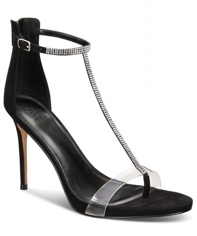 Women's Aniya Lucite High Heel Dress Sandals Black $67.20 Shoes