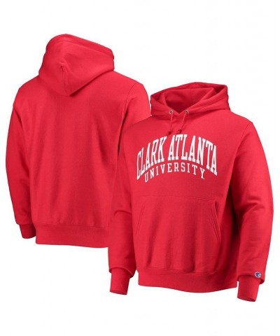 Men's Red Clark Atlanta University Panthers Tall Arch Pullover Hoodie $41.80 Sweatshirt