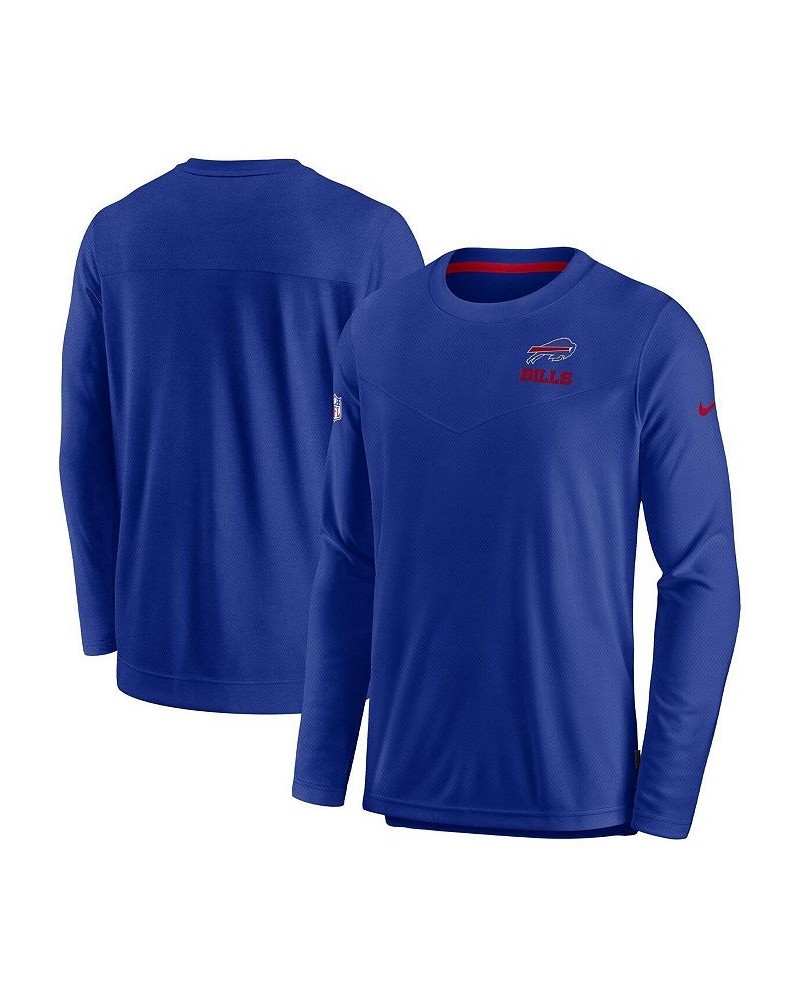 Men's Royal Buffalo Bills Sideline Lockup Performance Long Sleeve T-shirt $40.80 T-Shirts