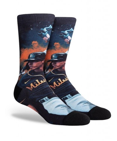 Men's Christian Yelich Milwaukee Brewers Voltage Player Crew Socks $12.74 Socks