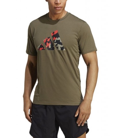 Men's Training Essentials Seasonal Logo Training T-Shirt Green $20.25 T-Shirts