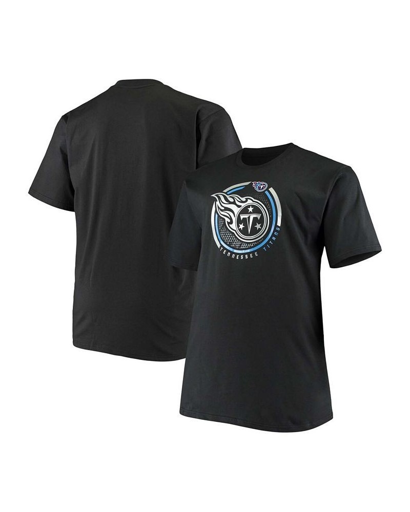 Men's Big and Tall Black Tennessee Titans Color Pop T-shirt $19.07 T-Shirts