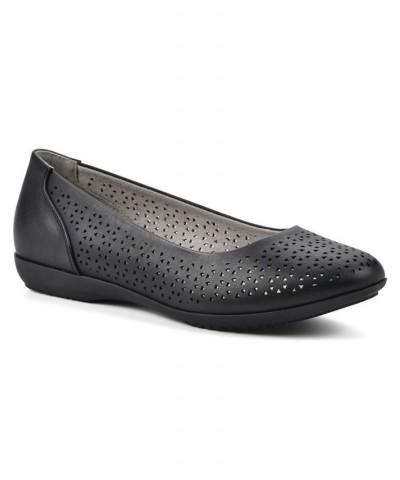 Women's Cindy Ballet Comfort Flat Black $33.81 Shoes