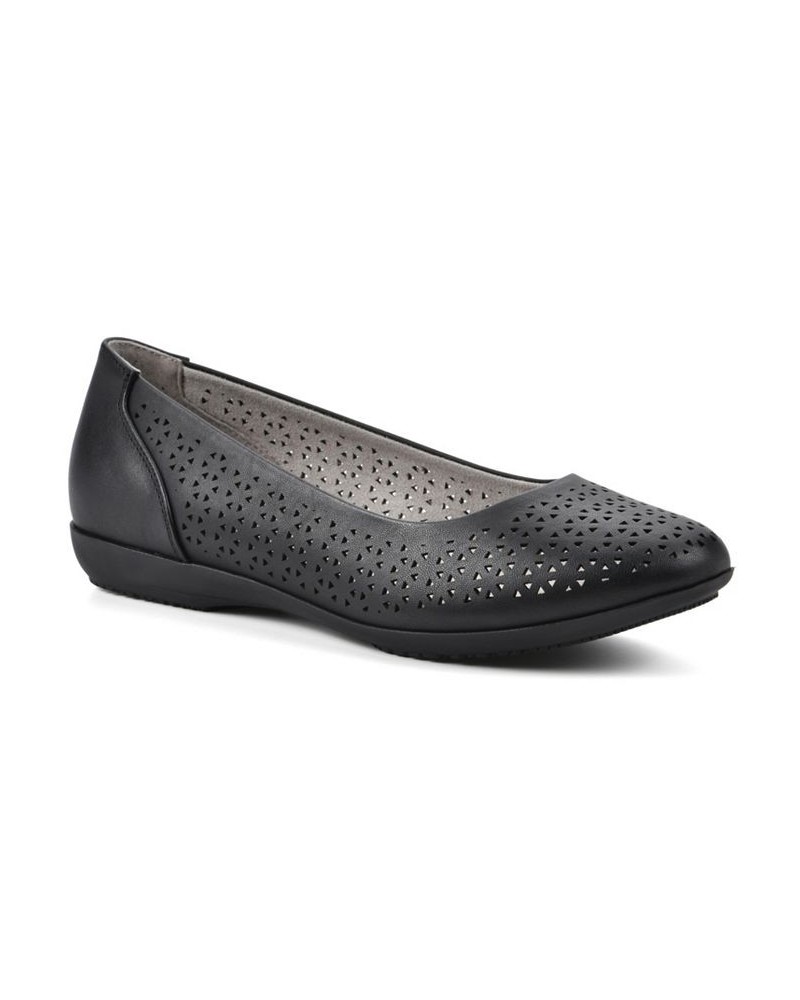 Women's Cindy Ballet Comfort Flat Black $33.81 Shoes