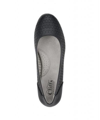 Women's Cindy Ballet Comfort Flat Black $33.81 Shoes