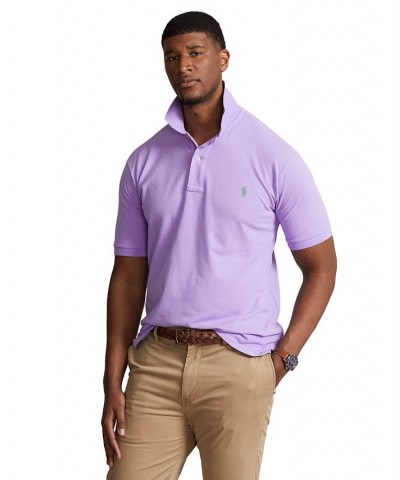 Men's Big & Tall Iconic Mesh Polo Shirt Sky Lavender $51.60 Polo Shirts