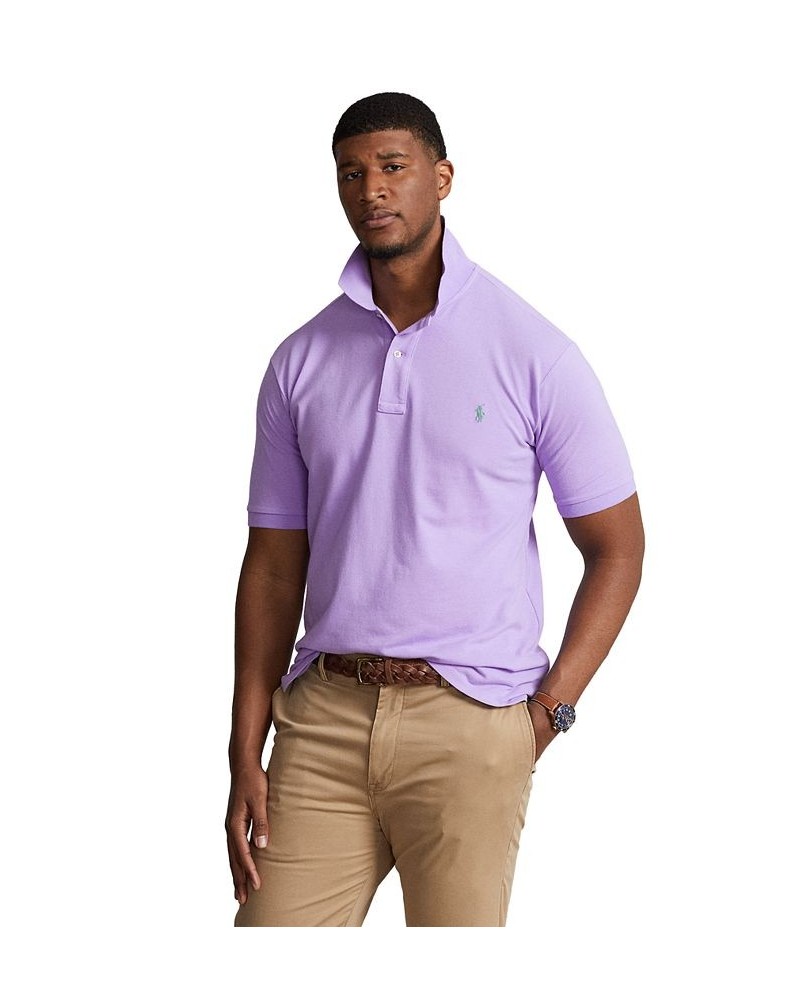 Men's Big & Tall Iconic Mesh Polo Shirt Sky Lavender $51.60 Polo Shirts