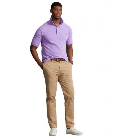 Men's Big & Tall Iconic Mesh Polo Shirt Sky Lavender $51.60 Polo Shirts