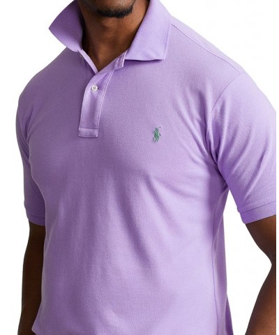 Men's Big & Tall Iconic Mesh Polo Shirt Sky Lavender $51.60 Polo Shirts