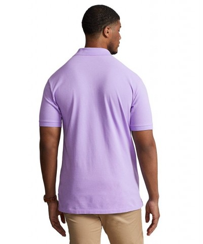 Men's Big & Tall Iconic Mesh Polo Shirt Sky Lavender $51.60 Polo Shirts