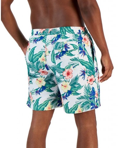 Men's Daniel Tropical Swim Trunks White $12.00 Swimsuits