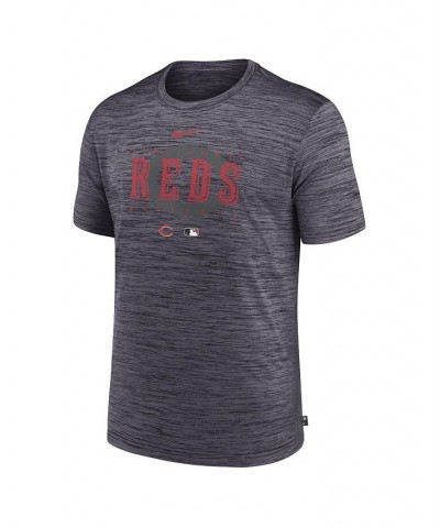 Men's Heather Charcoal Cincinnati Reds Authentic Collection Velocity Performance Practice T-shirt $22.50 T-Shirts