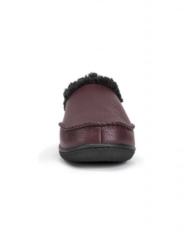 Men's Faux Leather Clog Slippers Brown $15.48 Shoes