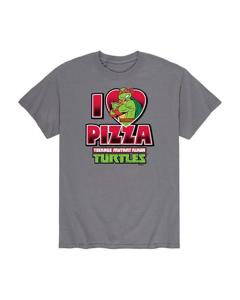 Men's Teenage Mutant Ninja Turtles Love Pizza T-shirt Gray $14.00 T-Shirts