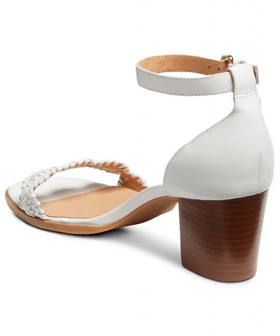 Women's Lauren Ankle-Strap Dress Sandals White $74.52 Shoes