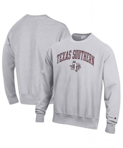 Men's Heathered Gray Texas Southern Tigers Arch Over Logo Reverse Weave Pullover Sweatshirt $36.00 Sweatshirt