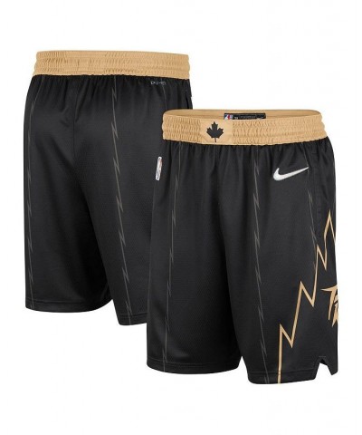 Men's Black and Gold Toronto Raptors 2021/22 City Edition Swingman Shorts $39.26 Shorts