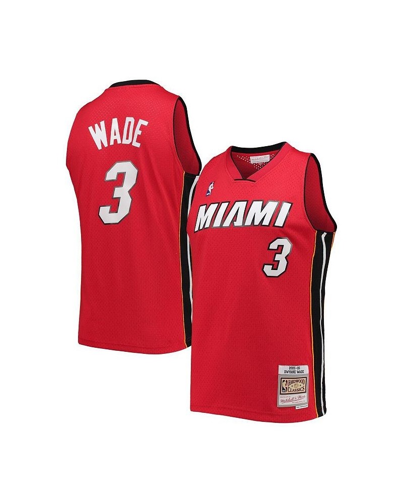 Men's Dwyane Wade Red Miami Heat Big and Tall Hardwood Classics 2005-06 Swingman Jersey $54.05 Jersey