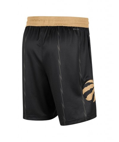 Men's Black and Gold Toronto Raptors 2021/22 City Edition Swingman Shorts $39.26 Shorts