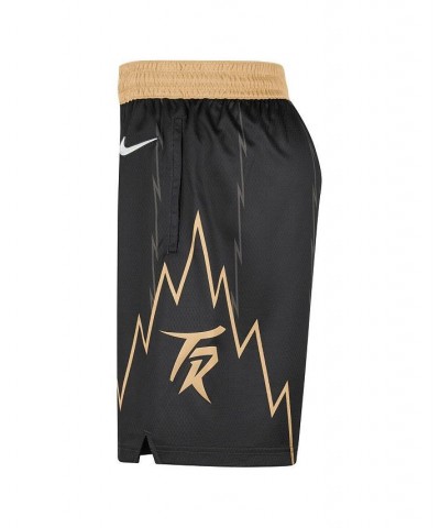 Men's Black and Gold Toronto Raptors 2021/22 City Edition Swingman Shorts $39.26 Shorts