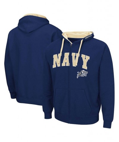 Men's Navy Navy Midshipmen Big and Tall Full-Zip Hoodie $36.39 Sweatshirt