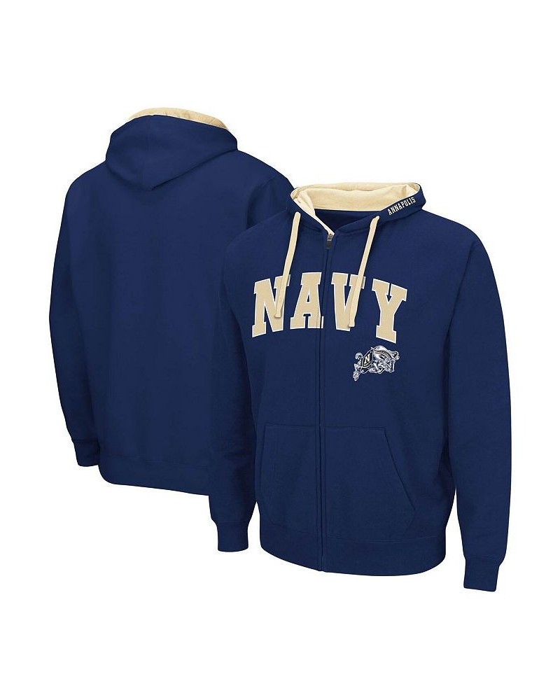 Men's Navy Navy Midshipmen Big and Tall Full-Zip Hoodie $36.39 Sweatshirt