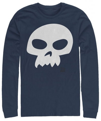 Disney Pixar Men's Toy Story Sid Skull Costume, Long Sleeve T-Shirt Blue $16.80 T-Shirts