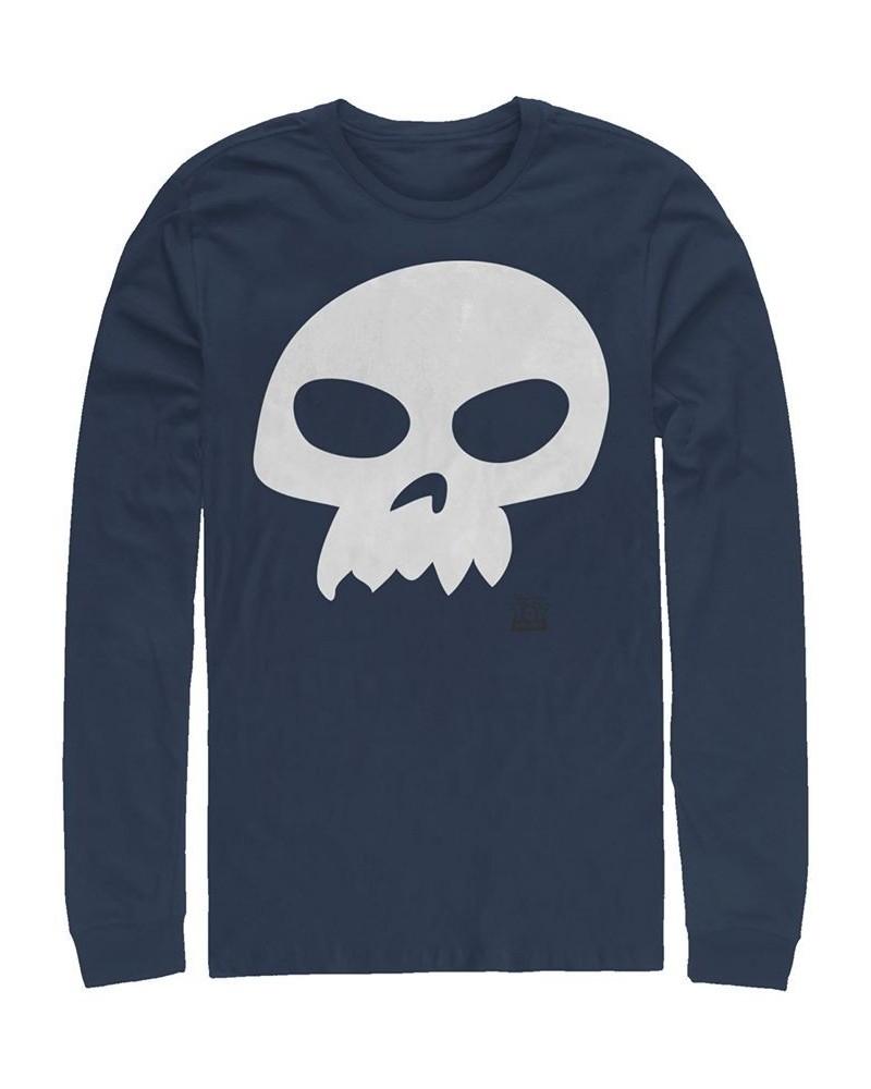 Disney Pixar Men's Toy Story Sid Skull Costume, Long Sleeve T-Shirt Blue $16.80 T-Shirts