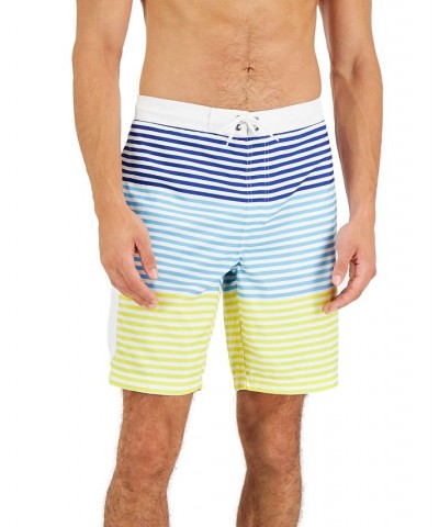 Men's Striped Swim Trunks White $11.25 Swimsuits