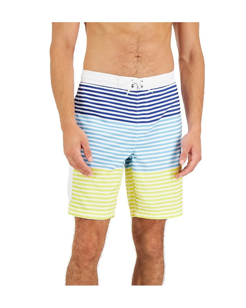 Men's Striped Swim Trunks White $11.25 Swimsuits