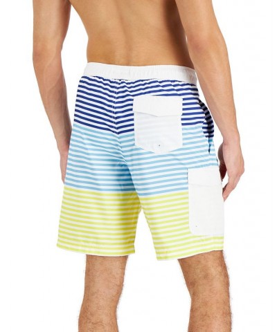 Men's Striped Swim Trunks White $11.25 Swimsuits