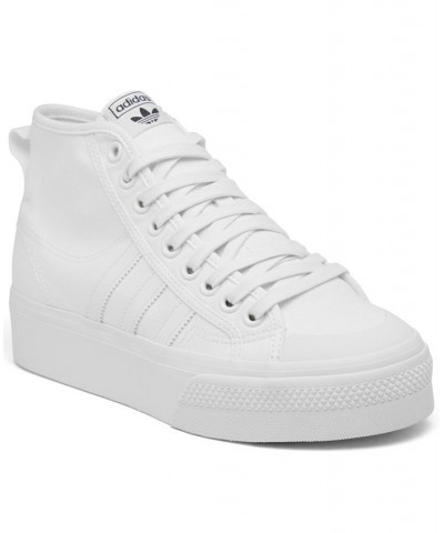 Women's Originals Nizza Platform Mid Casual Sneakers White $33.80 Shoes