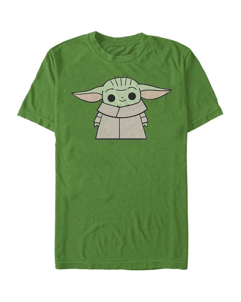 Men's Baby Yoda Standing Short Sleeve Crew T-shirt Green $20.99 T-Shirts