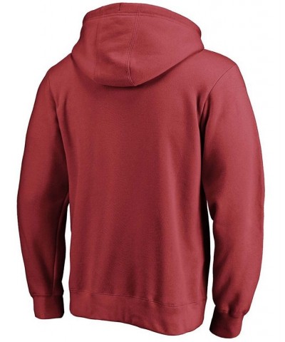 Men's Garnet Arizona Coyotes Primary Team Logo Fleece Pullover Hoodie $26.10 Sweatshirt