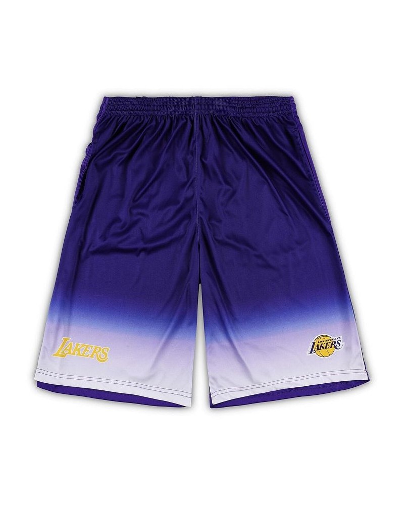 Men's Branded Purple Los Angeles Lakers Big and Tall Fadeaway Shorts $21.50 Shorts