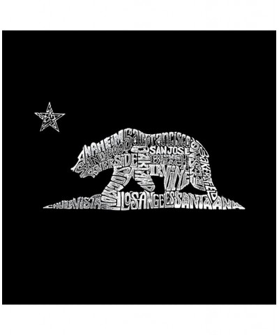 Men's Word Art California Bear Crewneck Sweatshirt Black $21.00 Sweatshirt