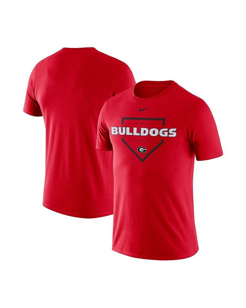 Men's Red Georgia Bulldogs Baseball Plate Performance T-shirt $20.79 T-Shirts