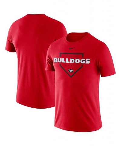 Men's Red Georgia Bulldogs Baseball Plate Performance T-shirt $20.79 T-Shirts