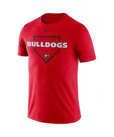 Men's Red Georgia Bulldogs Baseball Plate Performance T-shirt $20.79 T-Shirts